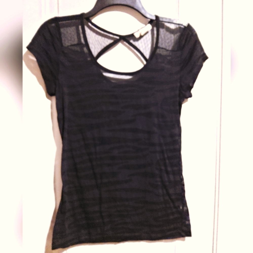 VTG 80s black open back top